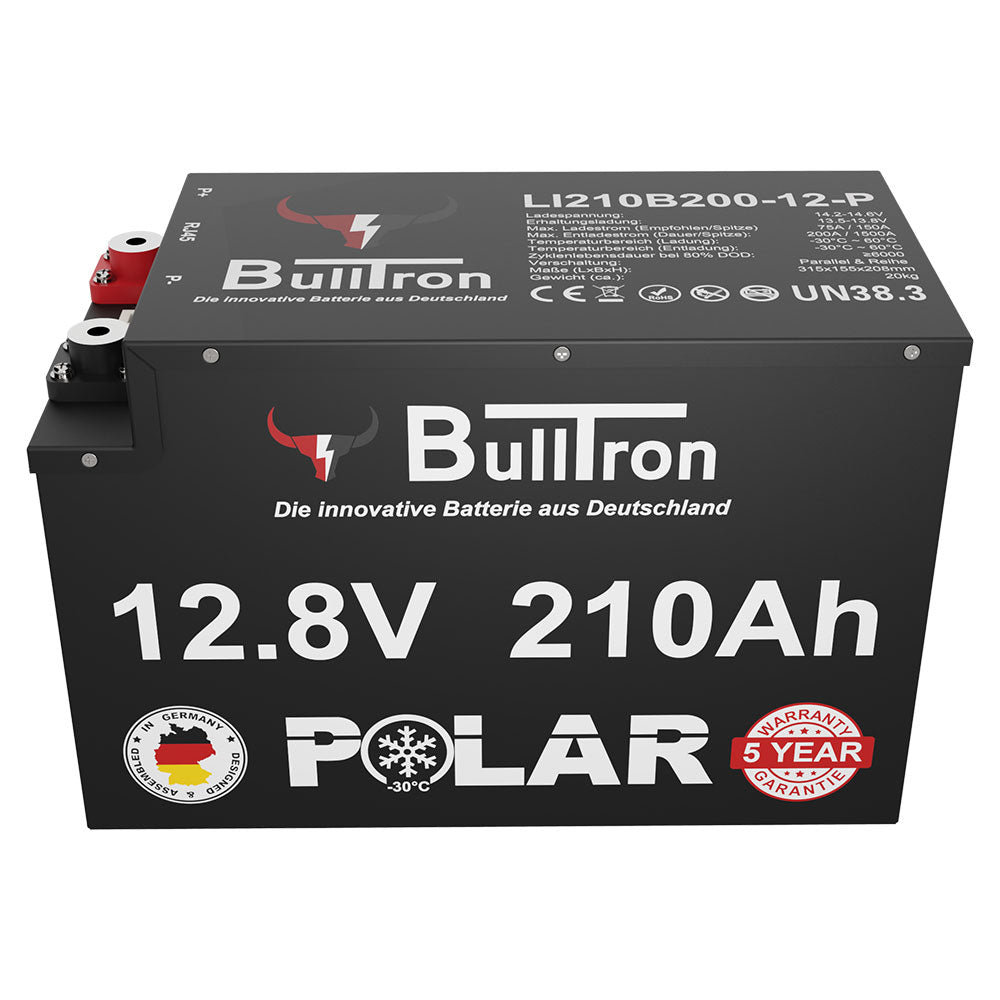 210Ah Bulltron Polar LiFePO4 12.8V Akku mit Smart BMS, Bluetooth App und Heizung