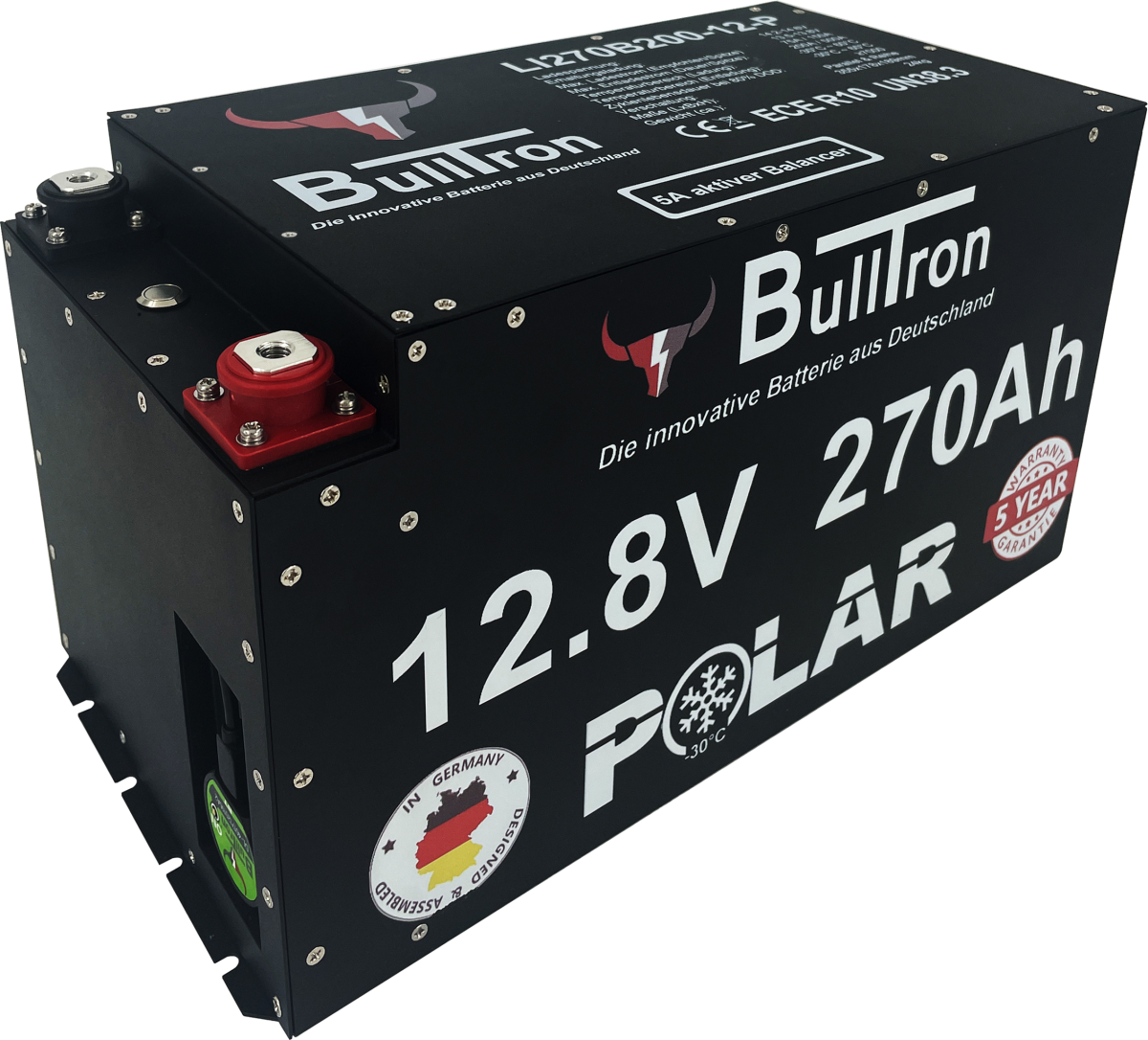 270Ah BullTron Polar LiFePO4 12.8V Akku mit Smart BMS, Bluetooth App und Heizung