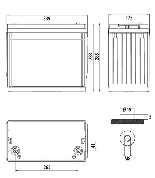 Deep-Cycle AGM-Power Line Batterie 134 Ah