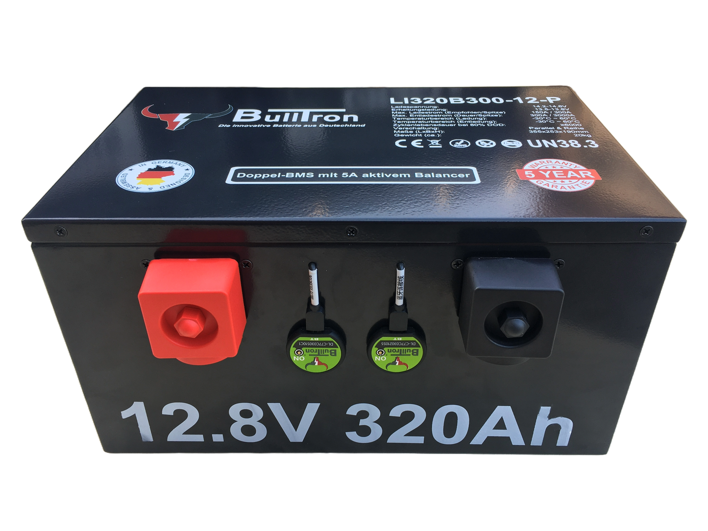 320Ah BullTron Polar LiFePO4 12.8V Akku mit Smart Doppel-BMS, Bluetooth App und Heizung