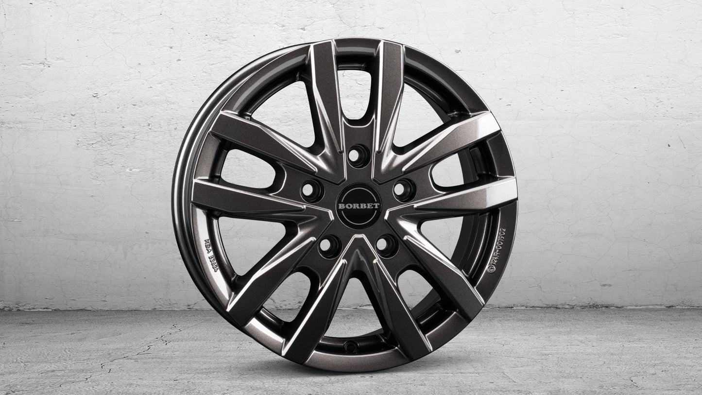 18 Zoll - Borbet CW5 mistral anthrazit + Continetal VanContact Camper 255/55 R18 - Fiat Ducato