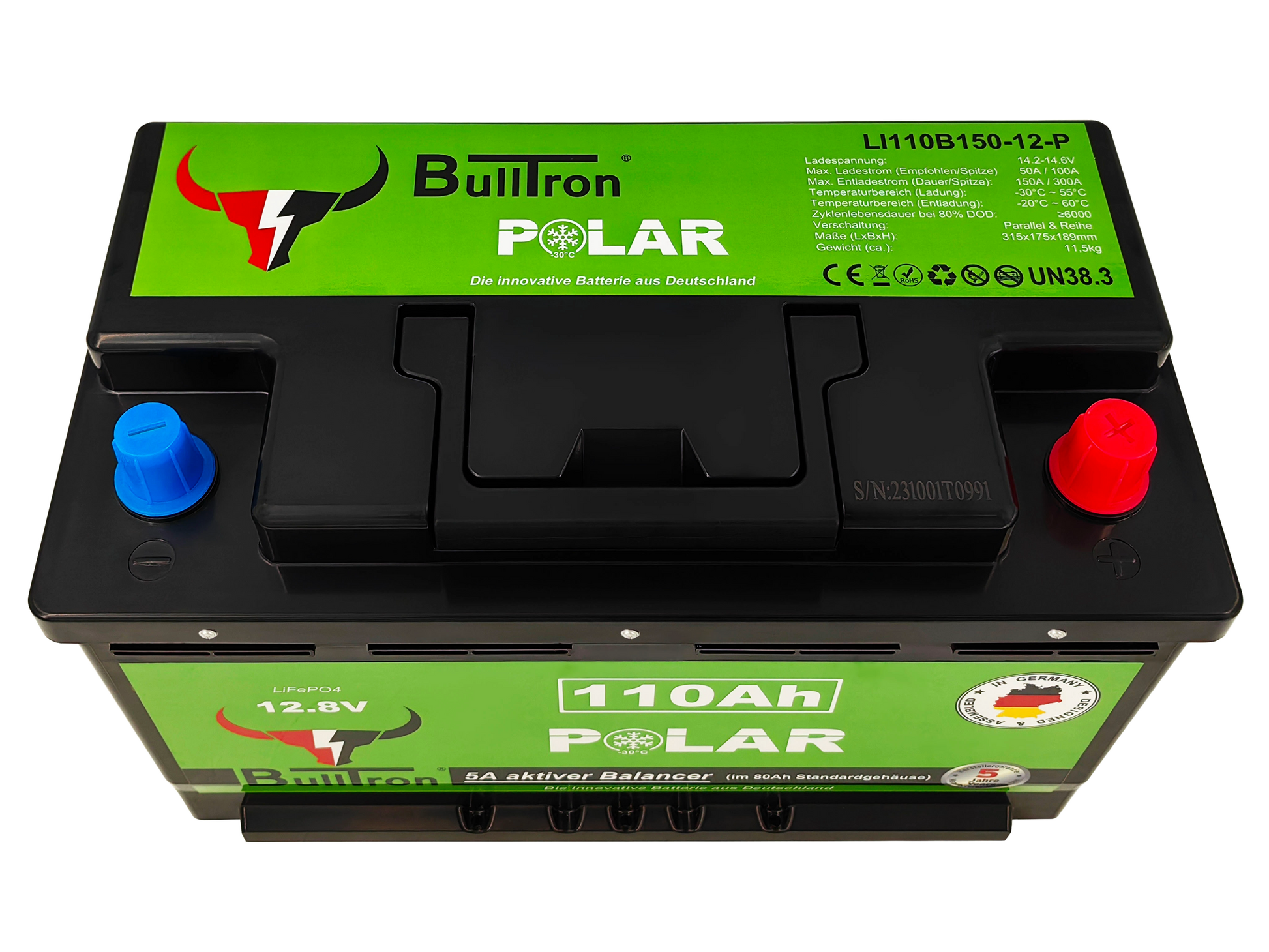110Ah Bulltron Polar LiFePO4 12.8V Akku mit Smart BMS, Bluetooth App u –  RMT-Shop