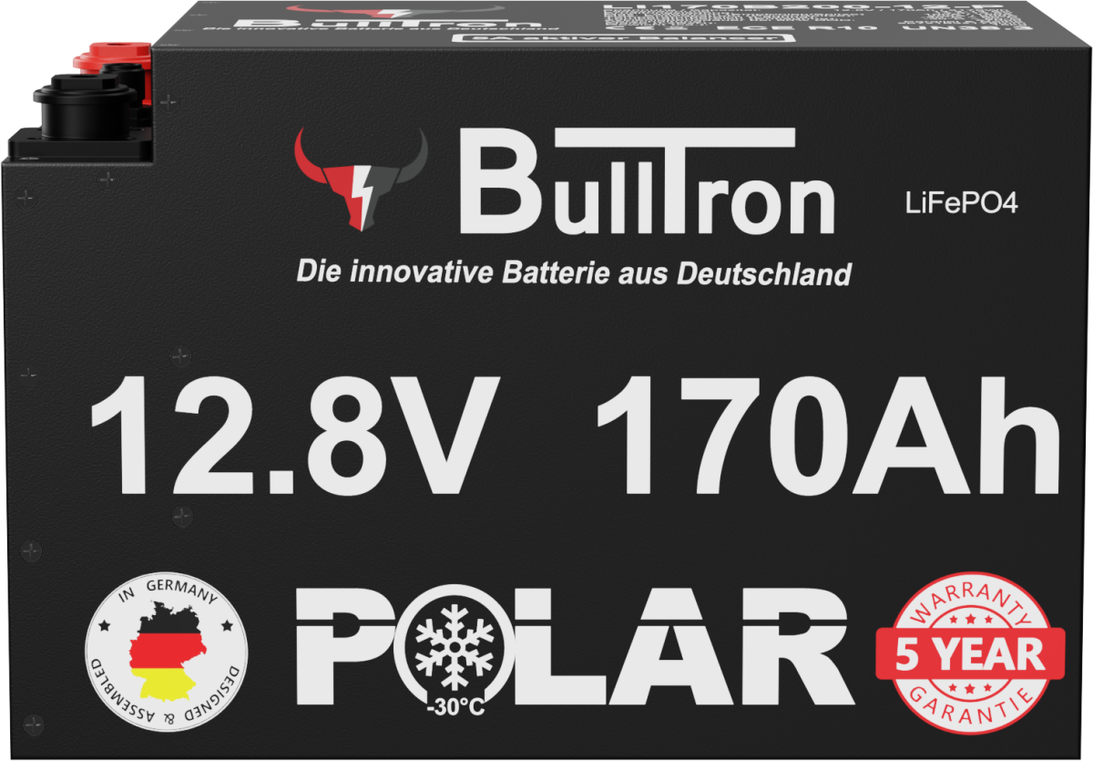 170Ah BullTron Polar LiFePO4 12.8V Akku mit Smart BMS, Bluetooth App und Heizung