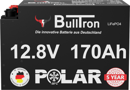 170Ah BullTron Polar LiFePO4 12.8V Akku mit Smart BMS, Bluetooth App und Heizung