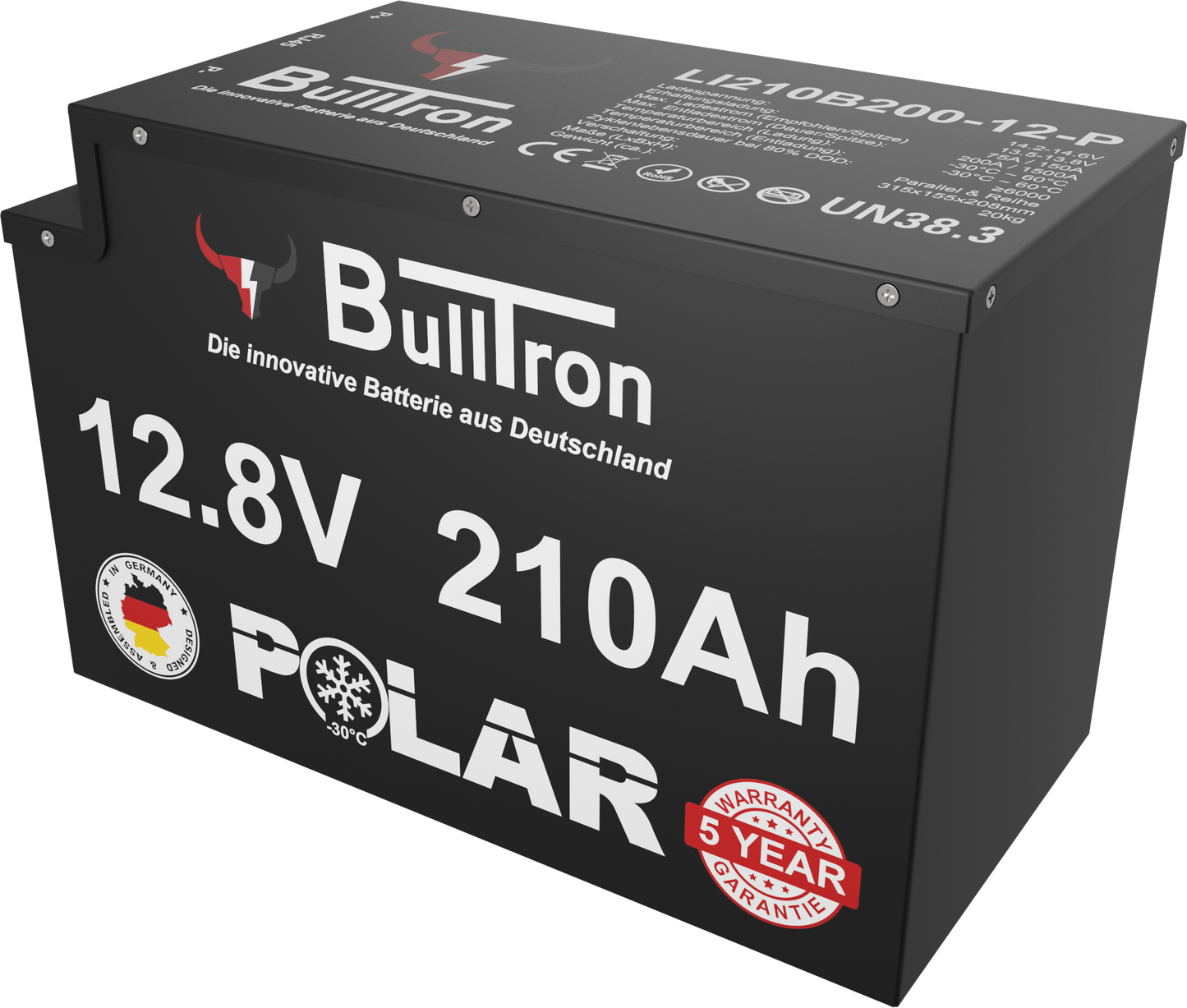 210Ah Bulltron Polar LiFePO4 12.8V Akku mit Smart BMS, Bluetooth App u –  RMT-Shop