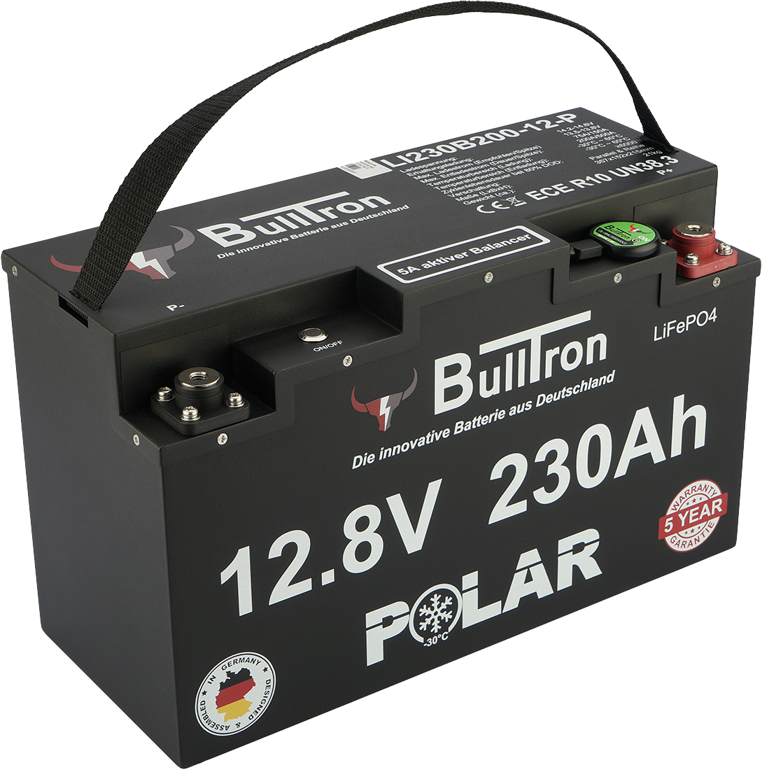 230Ah BullTron Polar LiFePO4 12.8V Akku mit Smart BMS, Bluetooth App und Heizung