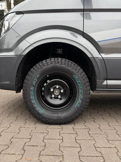 16 Zoll - VW Stahlfelge schwarz + General Tire Grabber AT3 255/70 R16 - VW Crafter / MAN TGE