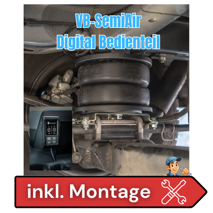 Fiat Ducato Luftfederung VB-SemirAir mit digitalem Bedienteil (Auflastungsmöglichkeit) inkl. Montage