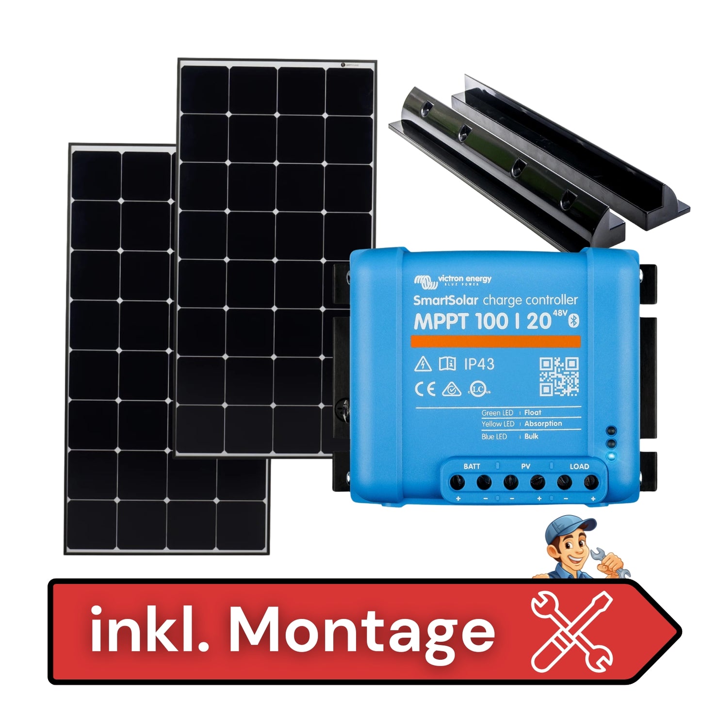 250Wp SunPower Hochleistungs Solaranlage inkl. Montage