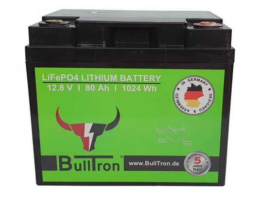 80Ah Bulltron LiFePO4 12.8V Akku mit Smart BMS und Bluetooth App